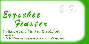 erzsebet finster business card